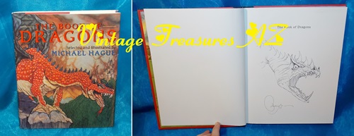 <b><span style='color:purple'> The Book of Dragons Michael Hague Autographed/Signed/Inscribed Book + BONUS Artwork Original Dragon’s Head Drawing 1st Edition Dust Jacket </span></b><span style='color:purple'> <b><span style='color:red'>***USPS PRIORITY MAIL SHIPPING INCLUDED – DOMESTIC ORDERS ONLY!***</span></b><span style='color:purple'> Image for <b><span style='color:purple'> The Book of Dragons Michael Hague Autographed/Signed/Inscribed Book + BONUS Artwork Original Dragon’s Head Drawing 1st Edition Dust Jacket </span></b><span style='color:purple'> <b><span style='color:red'>***USPS PRIORITY MAIL SHIPPING INCLUDED – DOMESTIC ORDERS ONLY!***</span></b><span style='color:purple'>